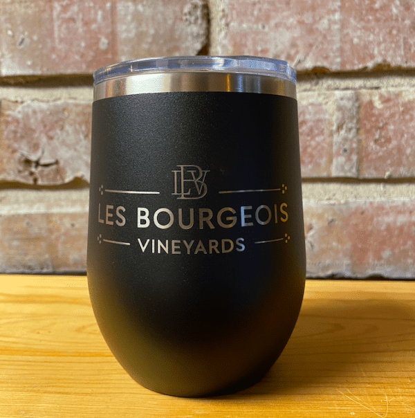 branded insulated wine tumbler with top
