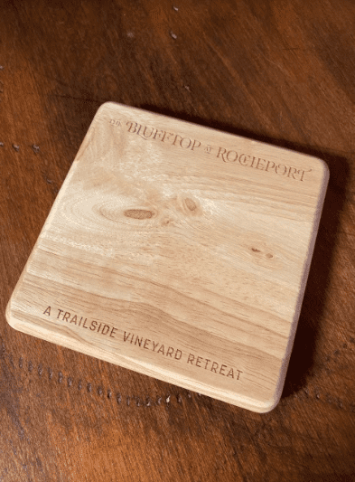 square wooden drink coaster
