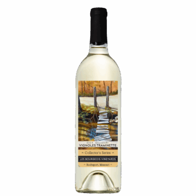 Bottle of 2024 Vignoles Traminette wine